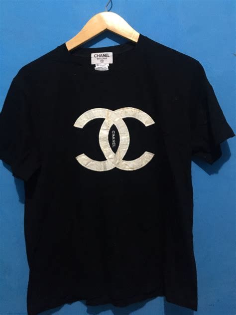 chanel logo cheap tees|vintage chanel t shirt.